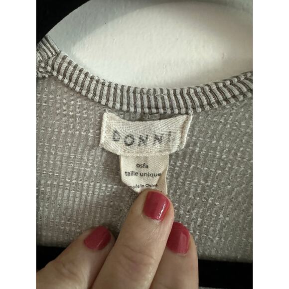 DONNI Anthropologie Open Front Ribbed Cardigan Sweater Coat Lagenlook Sandwash - Picture 2 of 6